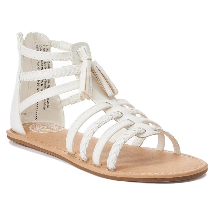 So&reg; Spectator Girls' Gladiator Sandals, Size: 1, White