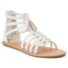 So&reg; Spectator Girls' Gladiator Sandals, Size: 1, White