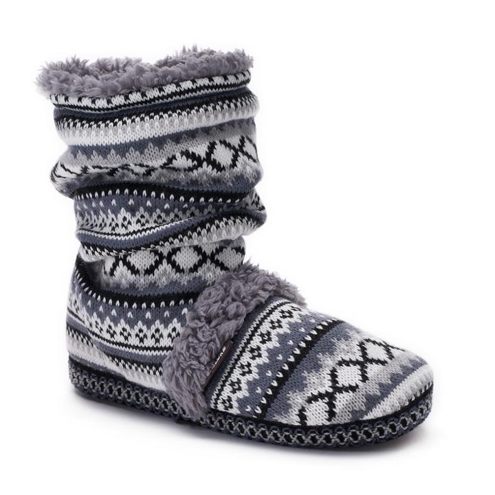 Women's Muk Luks Scrunchy Boot Slippers, Size: Small, Grey Other