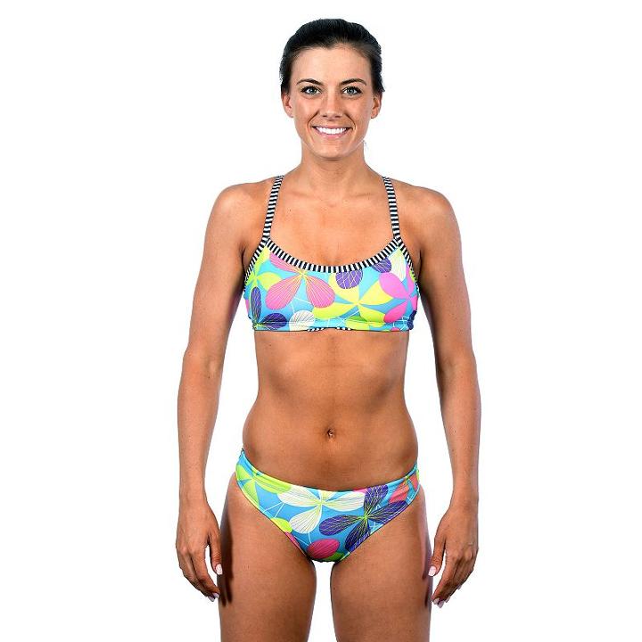 Women's Dolfin Uglies Printed Workout Bikini 2-pc. Set, Size: Xs, Yellow Oth