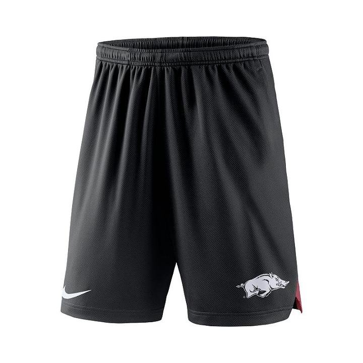 Men's Nike Arkansas Razorbacks Football Dri-fit Shorts, Size: Large, Black