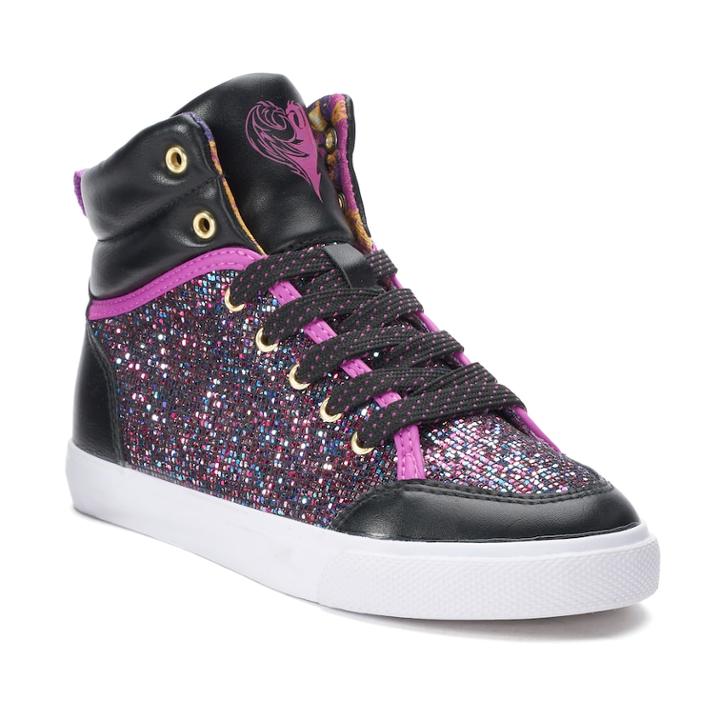 Disney D-signed Glitter Girls' High Top Shoes, Size: 4, Black