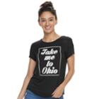 Juniors' About A Girl Take Me To State Tee, Size: Xs, Grey (charcoal)