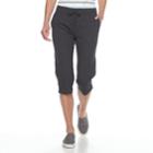 Women's Croft & Barrow&reg; Drawstring Capri Pants, Size: Xl, Dark Grey