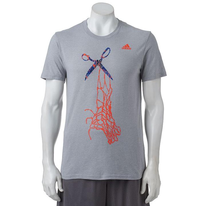 Men's Adidas Scissor Tee, Size: Small, Med Grey