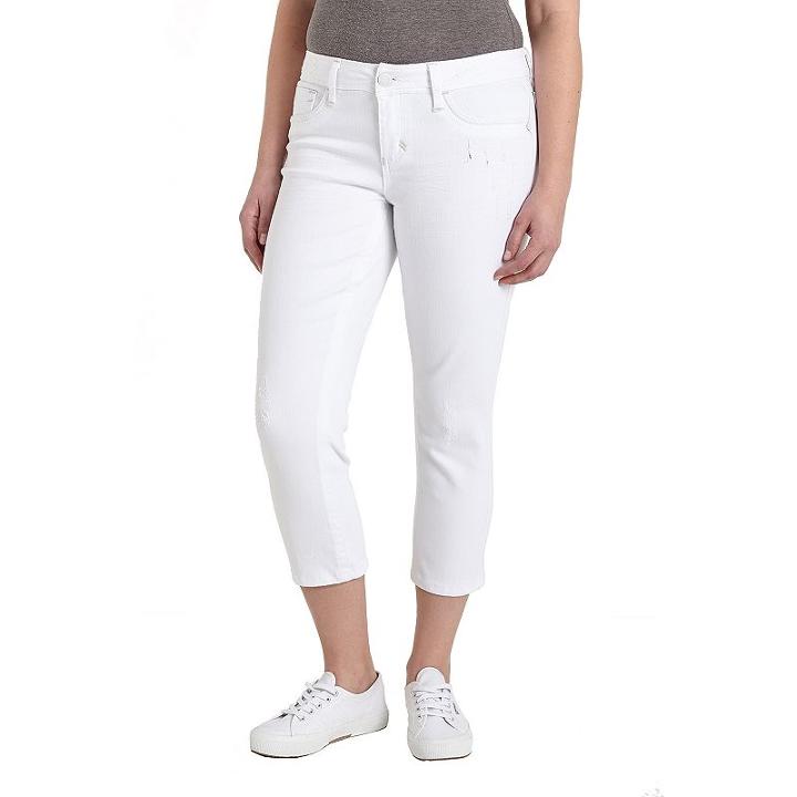 Women's Seven7 White Crop Jeans, Size: 10, Natural
