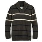 Boys 8-20 Urban Pipeline&reg; Regular-fit Striped Shawl-collar Sweater, Size: Medium, Dark Green