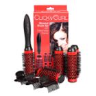 Click N Curl Blowout Brush Set With Detachable Barrels - Small, Red