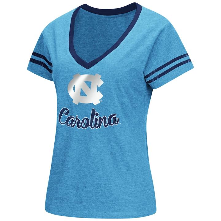 Women's Colosseum North Carolina Tar Heels Dual Blend Tee, Size: Medium, Blue (navy)