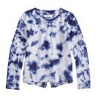 Girls 7-16 Harper & Elliott Split Back Pullover, Size: Xl, Blue (navy)