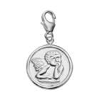 Personal Charm Sterling Silver Angel Disc Charm, Women's, Grey