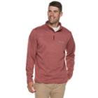 Men's Columbia Dunsire Point Classic-fit Colorblock Fleece Quarter-zip Pullover, Size: Large, Med Red