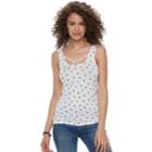 Juniors' So&reg; Strappy Cross-back Reversible Tank, Teens, Size: Xl, White