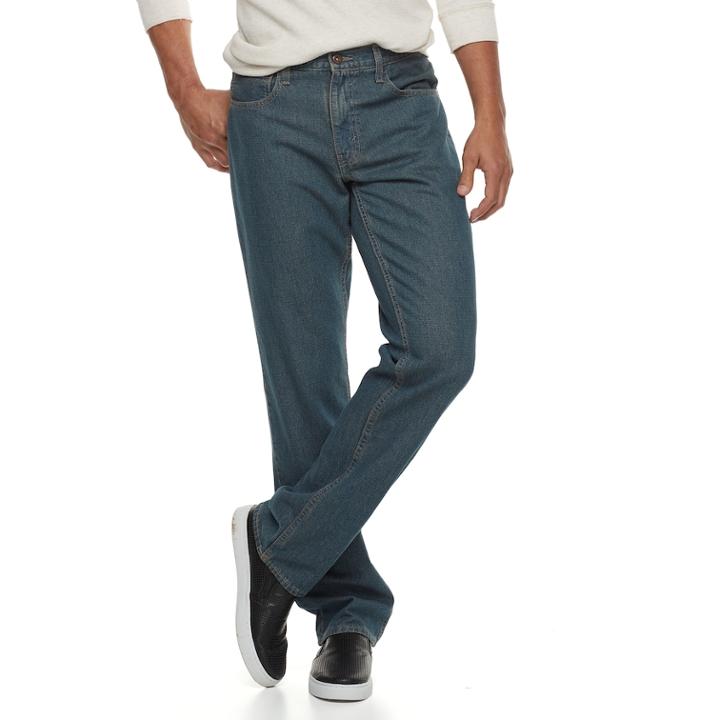 Men's Urban Pipeline&reg; Relaxed Straight Jeans, Size: 34x30, Med Blue