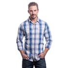 Men's Lee Classic-fit Plaid Textured Button-down Shirt, Size: Xxl, Dark Blue