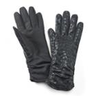 Apt. 9&reg; Leopard Ruched Tech Gloves, Women's, Size: L-xl, Black