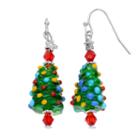 Christmas Tree Drop Earrings, Women's, Multicolor