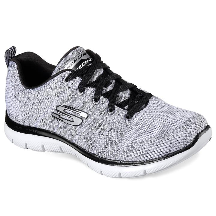 Skechers Flex Appeal 2.0 High Energy Women's Athletic Shoes, Size: 6.5 Wide, White