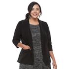 Plus Size Apt. 9&reg; Shawl Collar Blazer, Women's, Size: 3xl, Black
