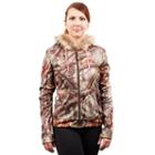 Women's Huntworth Active Camo Hooded Fleece Hiking Jacket, Size: Small, Green