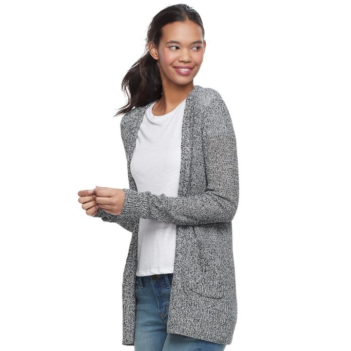 Juniors' So&reg; Boyfriend Cardigan, Teens, Size: Xs, Oxford