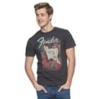 Men's Fender Patriotic Guitar Tee, Size: Medium, Grey (charcoal)