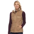 Women's Sonoma Goods For Life&trade; Sherpa Utility Vest, Size: Large, Med Brown