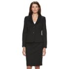 Le Suit Jacquard 2 Button Skirt Suit, Women's, Size: 16, Black