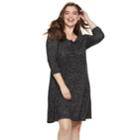 Juniors' Plus Size So&reg; Henley Swing Dress, Teens, Size: 2xl, Oxford