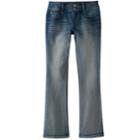 Girls Plus Size Mudd&reg; Double Button Skinny Bootcut Jeans, Size: 16 1/2, Blue Other