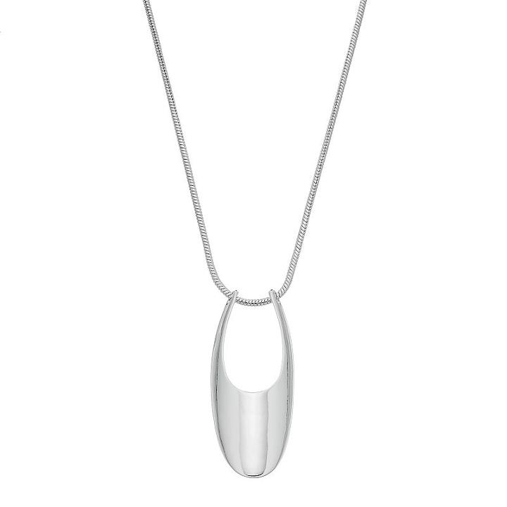 Dana Buchman Curved Pendant Necklace, Women's, Silver