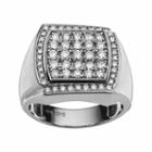 10k White Gold 1 1/2-ct. T.w. Diamond Cluster Ring - Men, Size: 9