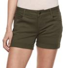 Women's Apt. 9&reg; Cuffed Jean Shorts, Size: 4, Dark Green