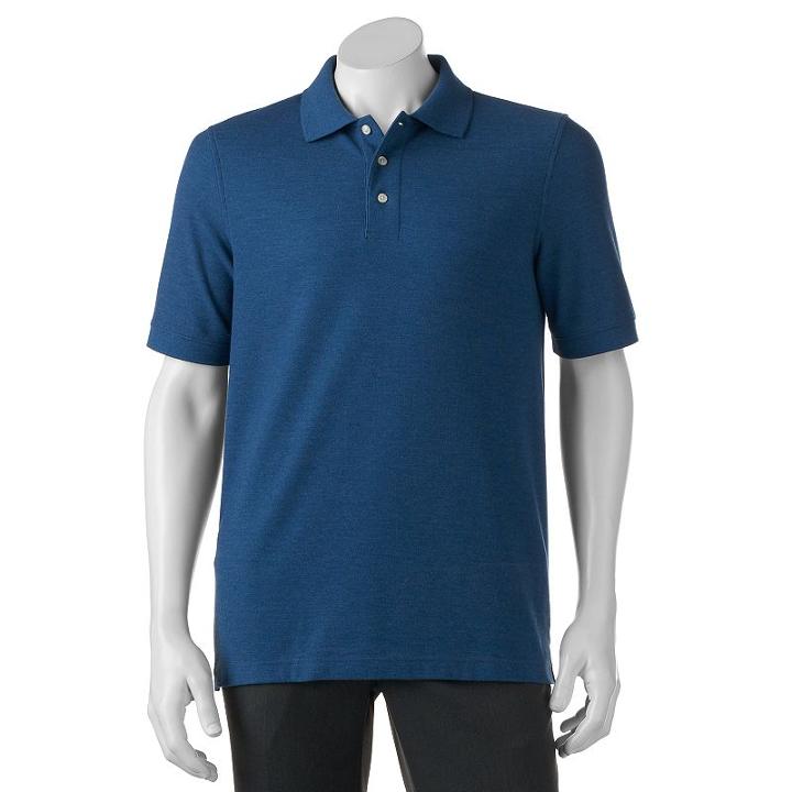 Croft & Barrow, Men's &reg; True Comfort Classic-fit Pique Performance Polo, Size: Medium, Turquoise/blue (turq/aqua)