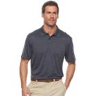 Men's Haggar&reg; Cool 18&reg; Regular-fit Solid Textured Performance Polo, Size: Xxl, Black