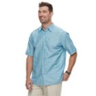 Men's Havanera Short Sleeve Crossdye Window Pane Button-down Shirt, Size: Large, Blue