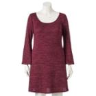 Juniors' Plus Size Wrapper Hatchi Bell Sweaterdress, Girl's, Size: 2xl, Dark Red