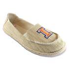 Women's Campus Cruzerz Illinois Fighting Illini Sparkle Cabo Slip-on Shoes, Size: 6, Beig/green (beig/khaki)