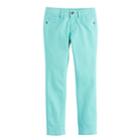 Girls 4-12 Sonoma Goods For Life&trade; Waffle Crocheted Skinny Pants, Size: 5, Light Blue
