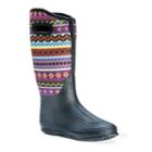 Muk Luks Karen Women's Water-resistant Rain Boots, Girl's, Size: 7, Black