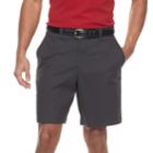 Men's Croft & Barrow&reg; Classic-fit Easy-care Stretch Flex-waist Flat-front Shorts, Size: 34, Dark Grey