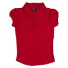Girls 4-6x Chaps School Uniform Polo, Girl's, Size: 6, Red Other