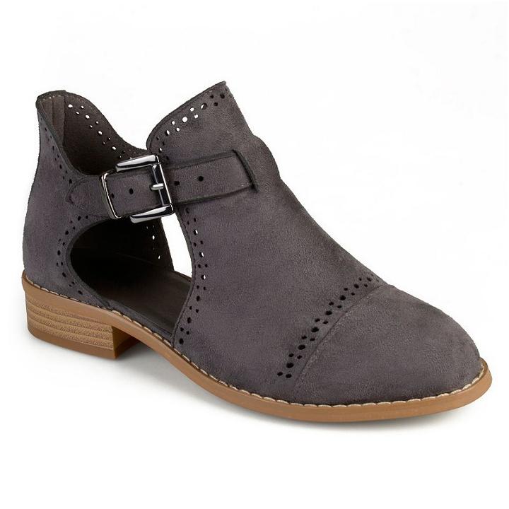 Journee Collection Tinsly Women's Exposed Ankle Boots, Girl's, Size: 7.5, Grey