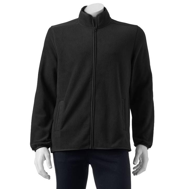 Men's Croft & Barrow Artic Fleece Jacket, Size: Medium, Black