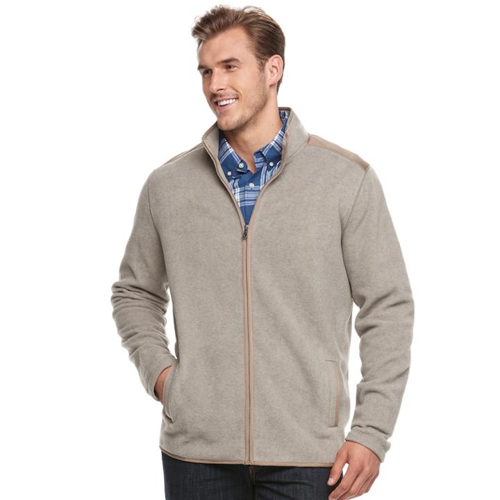 Big & Tall Croft & Barrow&reg; Classic-fit Arctic Fleece Jacket, Men's, Size: Xxl Tall, Med Brown