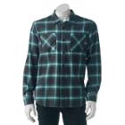 Men's Vans Plaid Woven Button-down Shirt, Size: Medium, Black