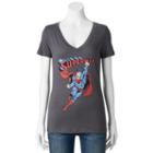 Juniors' Dc Comics Superman Icon Graphic Tee, Girl's, Size: Medium, Grey (charcoal)