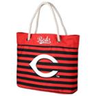 Forever Collectibles Cincinnati Reds Striped Tote Bag, Adult Unisex, Multicolor
