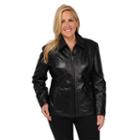 Excelled, Plus Size Leather Scuba Jacket, Women's, Size: 1xl, Black