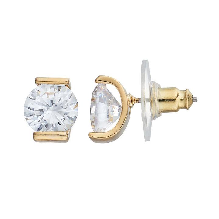 Dana Buchman Cubic Zirconia Stud Earrings, Women's, Gold